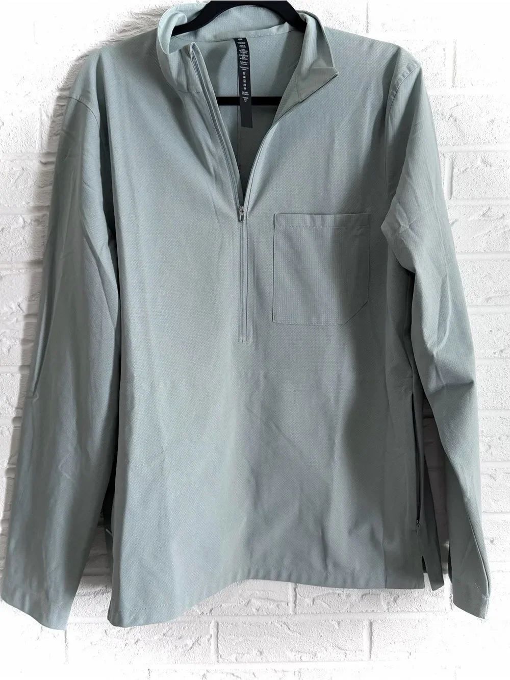 Lululemon WovenAir Half-Zip Silver Blue Size Large